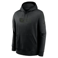 Men's Nike Black Seattle Seahawks Edge French Terry Club Pullover Hoodie