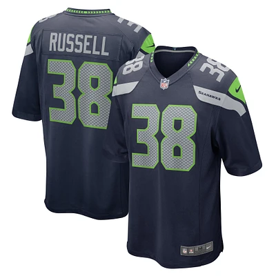 Maillot de match Nike Brady Russell College Navy Seattle Seahawks pour homme