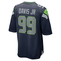 Maillot de match Nike Carl Davis Jr. College Navy Seattle Seahawks pour homme