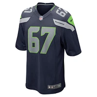 Men's Nike Charles Cross Navy Seattle Seahawks Player Game Jersey