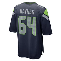 Maillot de match Nike Christian Haynes College Navy pour homme des Seattle Seahawks