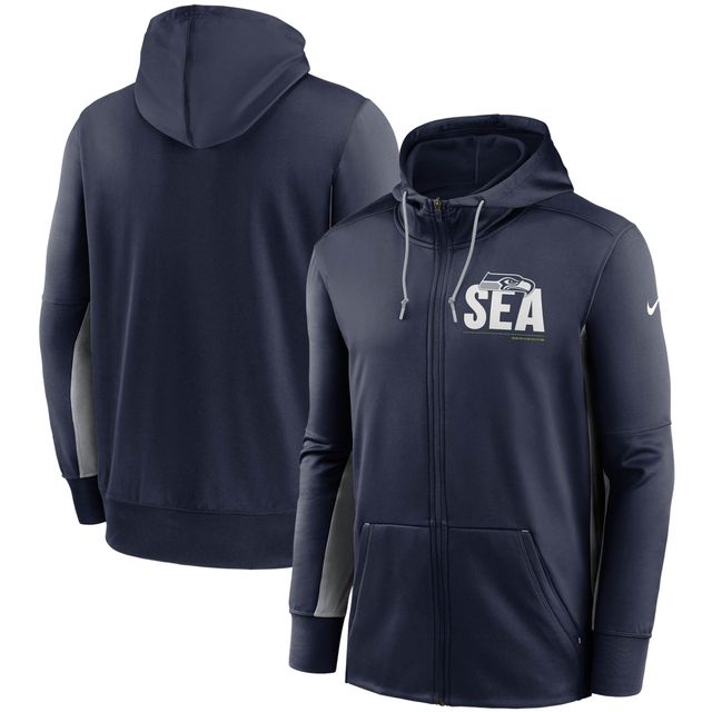 FBC SEA NAVY GRIS HOMME FA21 NIKE MASCOT FULL-ZIP THERMA HOODIE CA SWWTMENHOD