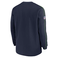 Haut à manches longues Nike College Navy Seattle Seahawks 2024 Sideline Coaches pour homme