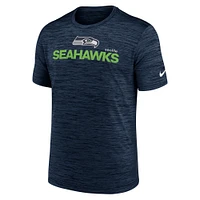 T-shirt Nike College Navy Seattle Seahawks Blitz Velocity Modern Performance pour homme