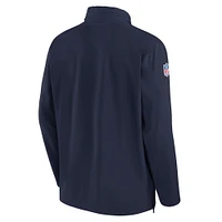 Veste d'entraîneur à demi-zip Nike College Navy pour homme des Seattle Seahawks