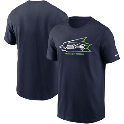 Men's Nike College Navy Seattle Seahawks Essential Local Phrase T-Shirt