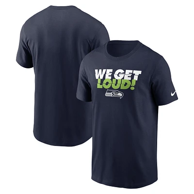 T-shirt Nike College Navy Hometown pour homme des Seattle Seahawks