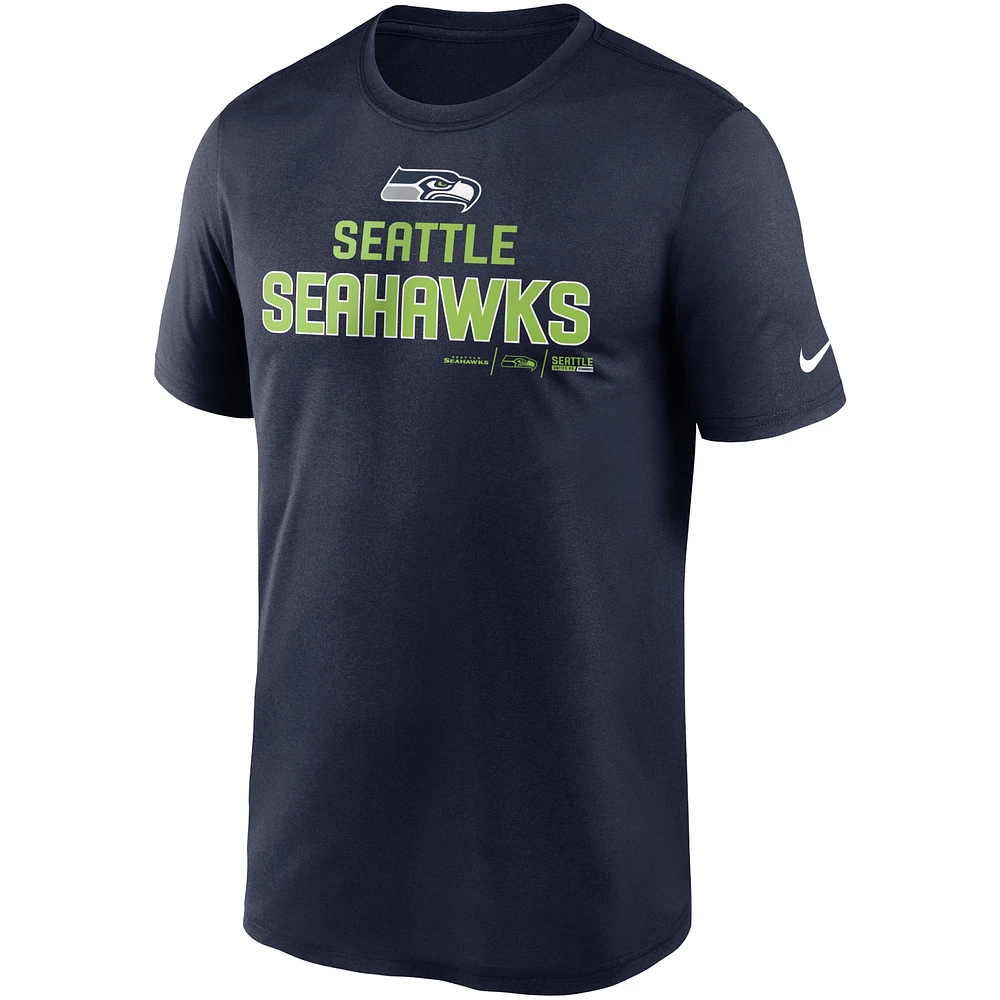 Men's Nike College Navy Seattle Seahawks Legend Community Performance T-Shirt