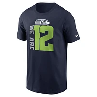 T-shirt essentiel local Nike College Navy Seattle Seahawks pour homme