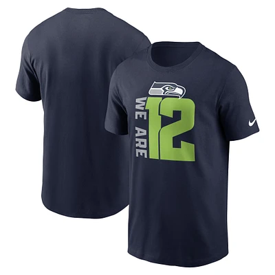 T-shirt essentiel local Nike College Navy Seattle Seahawks pour homme