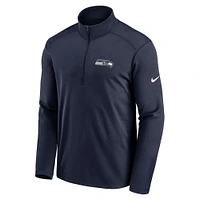 Men's Nike College Navy Seattle Seahawks Pacer Half-Zip Pullover