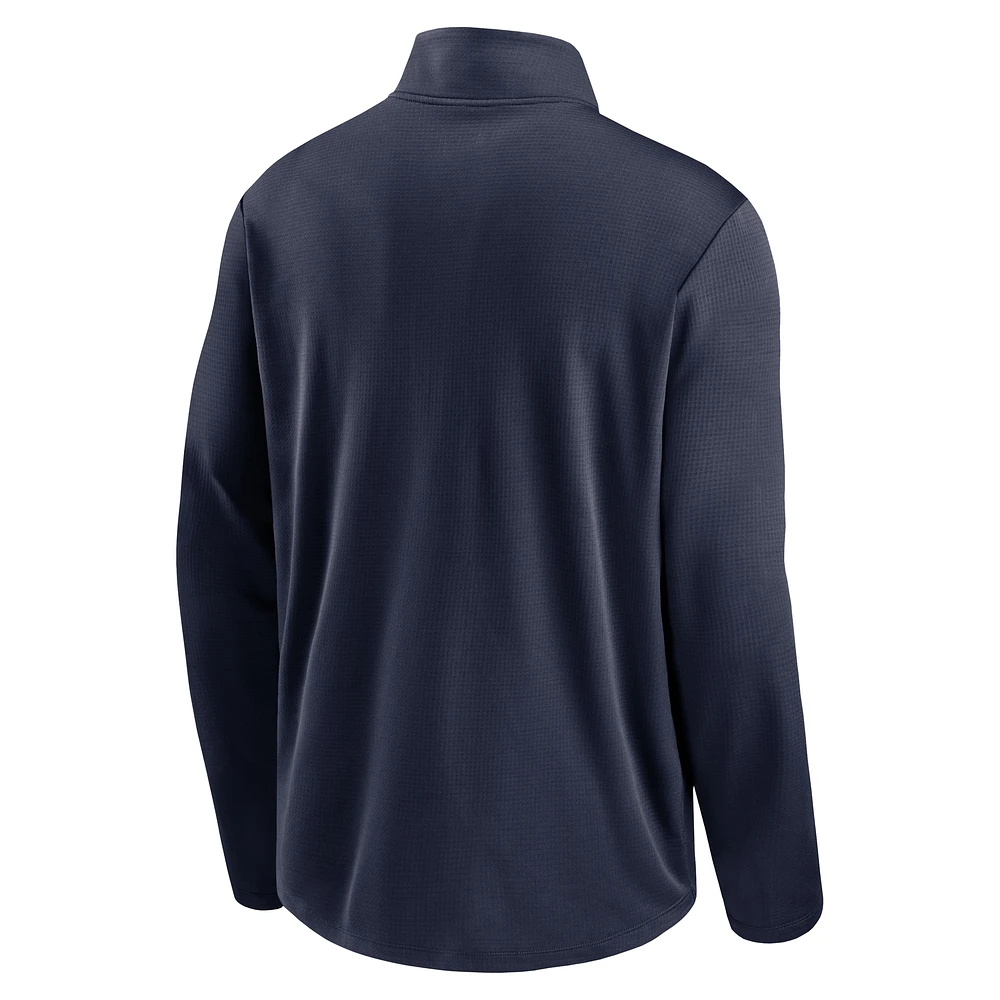 Men's Nike College Navy Seattle Seahawks Pacer Half-Zip Pullover