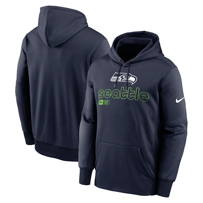 Sweat à capuche Performance Nike College Navy Seattle Seahawks pour hommes