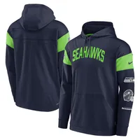 Nike Men's Seattle Seahawks Sideline Therma-FIT Pullover Hoodie - Green - L (Large)