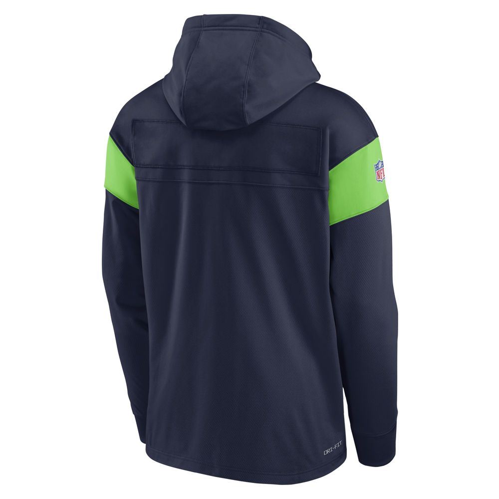 Seattle Seahawks Nike Sideline Logo Performance Pullover Hoodie - College  Navy