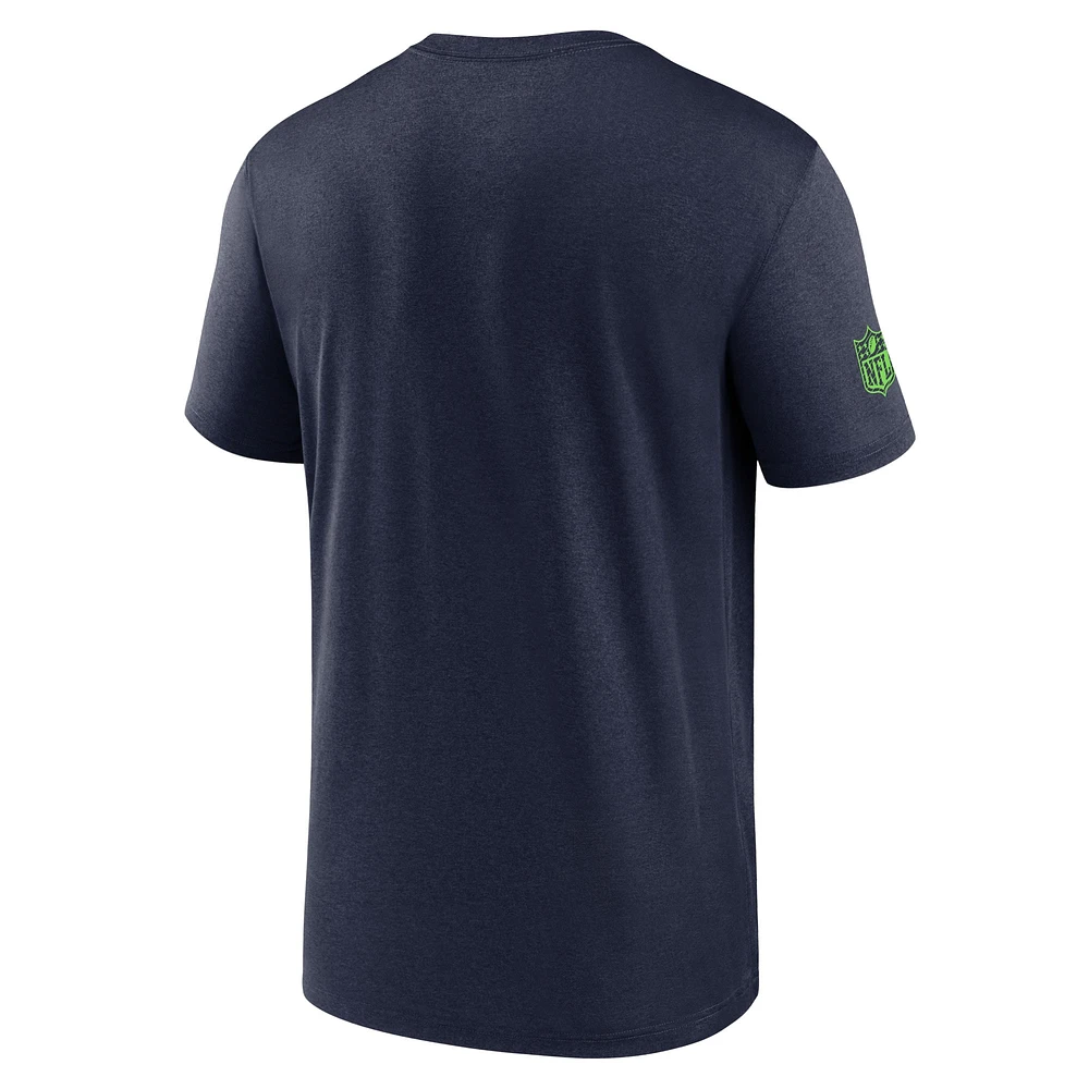 T-shirt Nike College Navy Seattle Seahawks Sideline Legend Performance pour homme