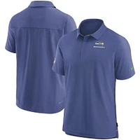 Polo de performance Nike College Navy Seattle Seahawks Sideline Lockup pour hommes