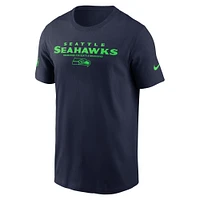 Men's Nike College Navy Seattle Seahawks Sideline Performance T-Shirt