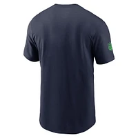 Men's Nike College Navy Seattle Seahawks Sideline Performance T-Shirt