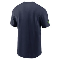 T-shirt pour homme Nike College Navy Seattle Seahawks Sideline Performance