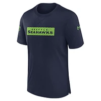 T-shirt de performance pour joueur ligne touche Nike College Navy Seattle Seahawks homme