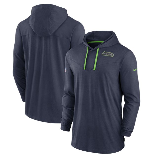 Nike College Navy Seattle Seahawks Sideline Pop Performance pour homme - Chandail à capuchon