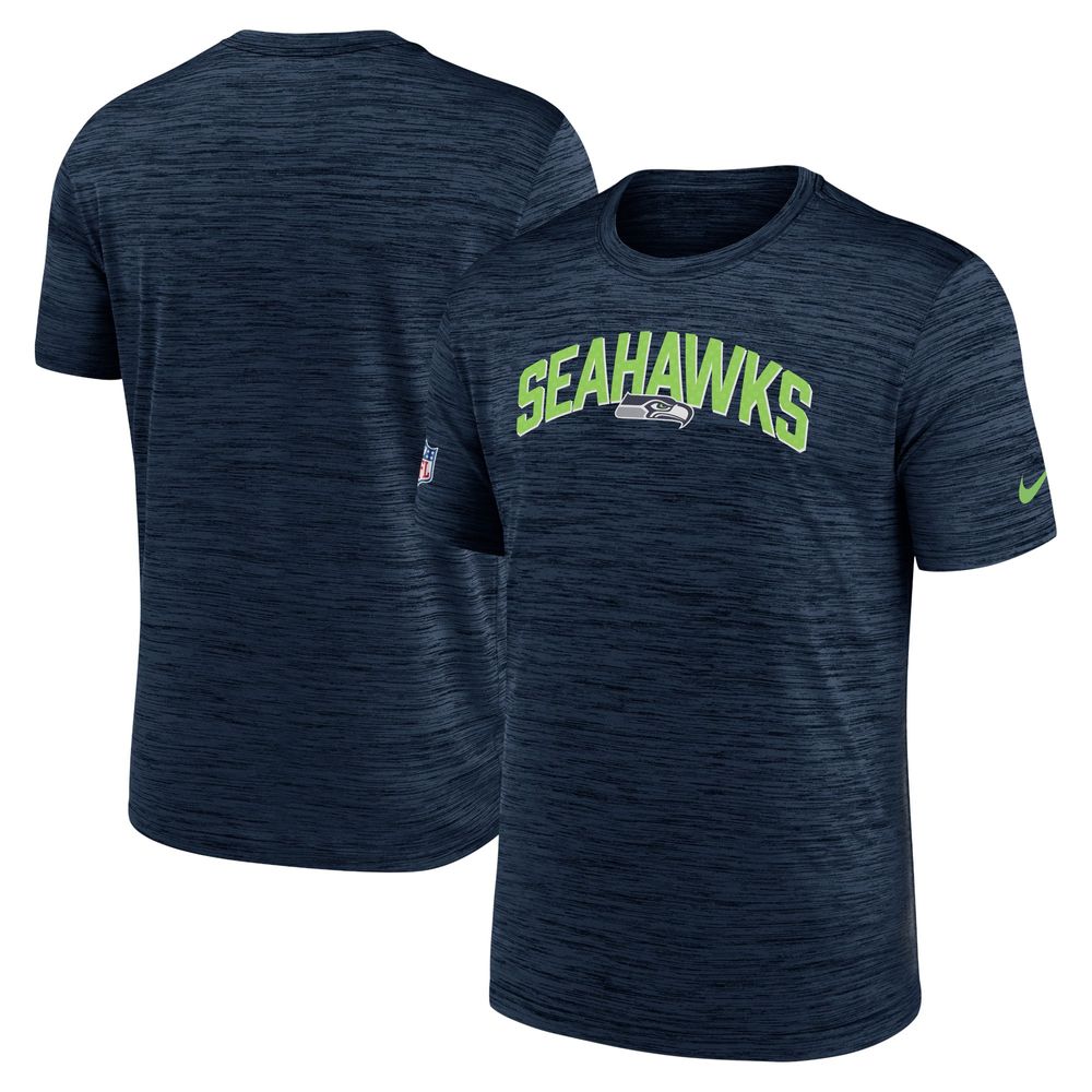 Men's Nike College Navy Seattle Seahawks Sideline Velocity Athletic Performance - T-Shirt