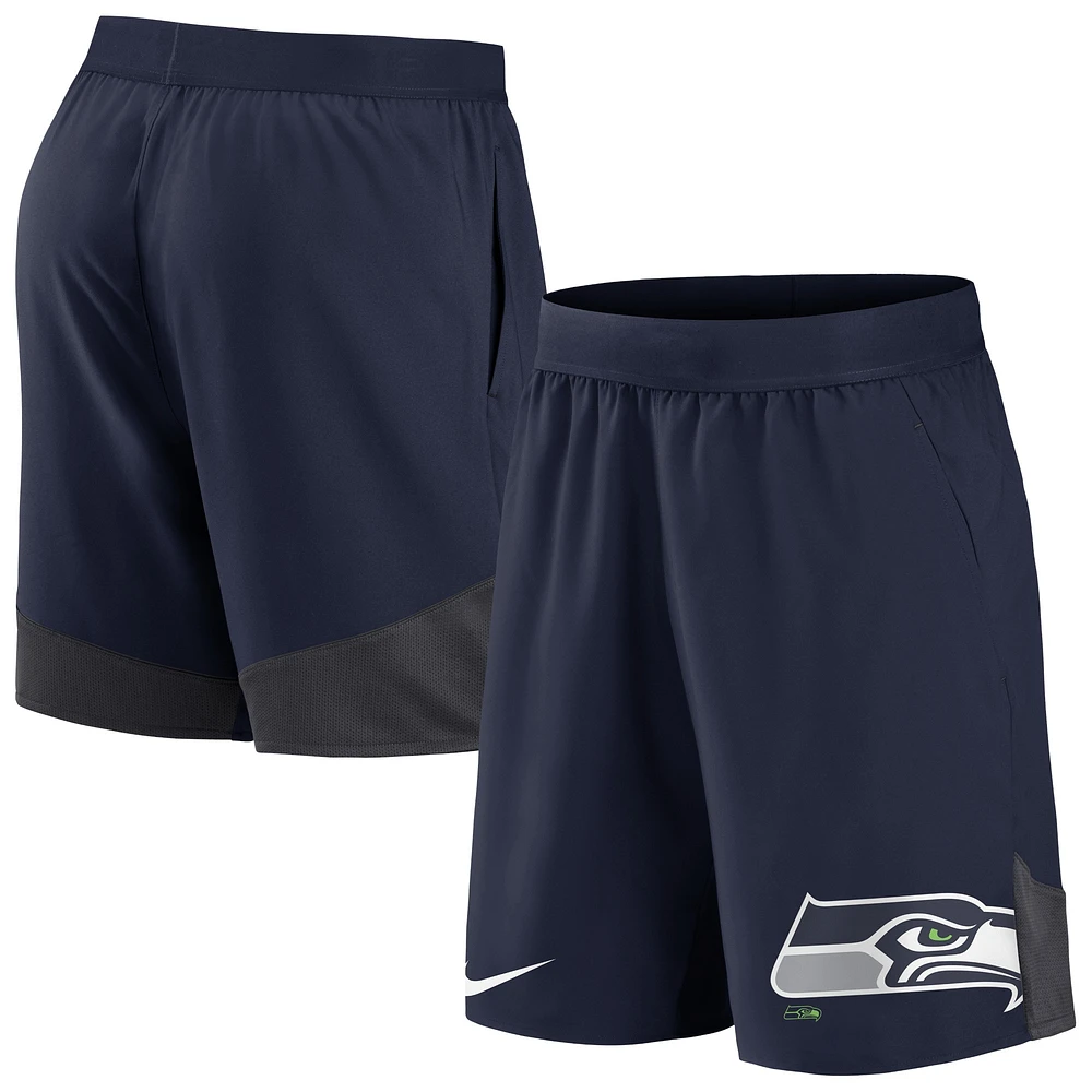 Short de performance stretch Seattle Seahawks Nike bleu marine pour homme