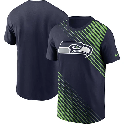 T-shirt Nike College Navy Seattle Seahawks Yard Line Fashion Asbury pour homme