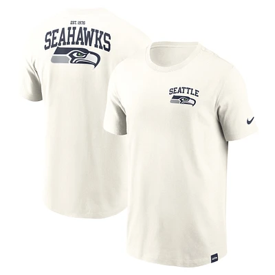 Men's Nike Cream Seattle Seahawks Blitz Essential T-Shirt