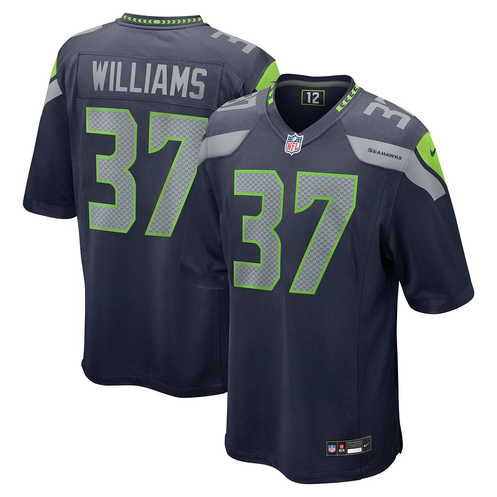 Maillot de match Nike Damarion Williams College Navy pour homme des Seattle Seahawks