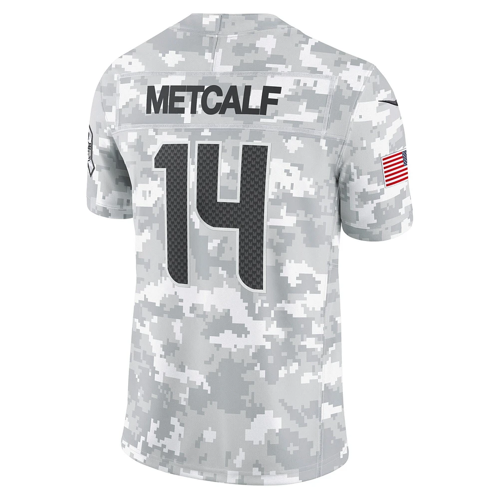 Maillot Nike DK Metcalf Arctic Camo Seattle Seahawks 2024 Salute to Service Limited pour homme