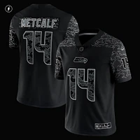 Men's Nike DK Metcalf Black Seattle Seahawks RFLCTV Limited Jersey
