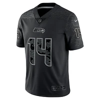 Men's Nike DK Metcalf Black Seattle Seahawks RFLCTV Limited Jersey
