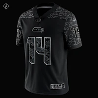 Men's Nike DK Metcalf Black Seattle Seahawks RFLCTV Limited Jersey