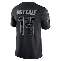 Men's Nike DK Metcalf Black Seattle Seahawks RFLCTV Limited Jersey