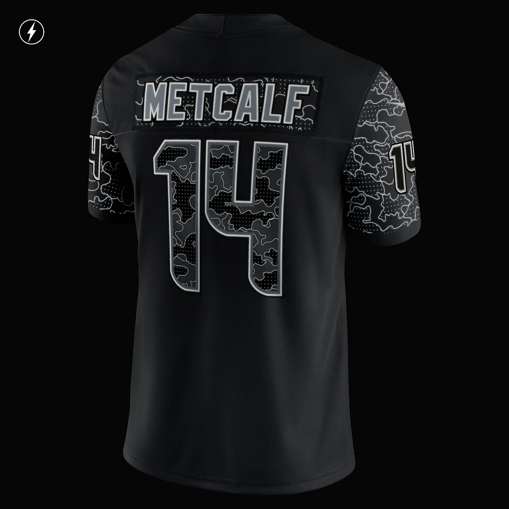 Men's Nike DK Metcalf Black Seattle Seahawks RFLCTV Limited Jersey