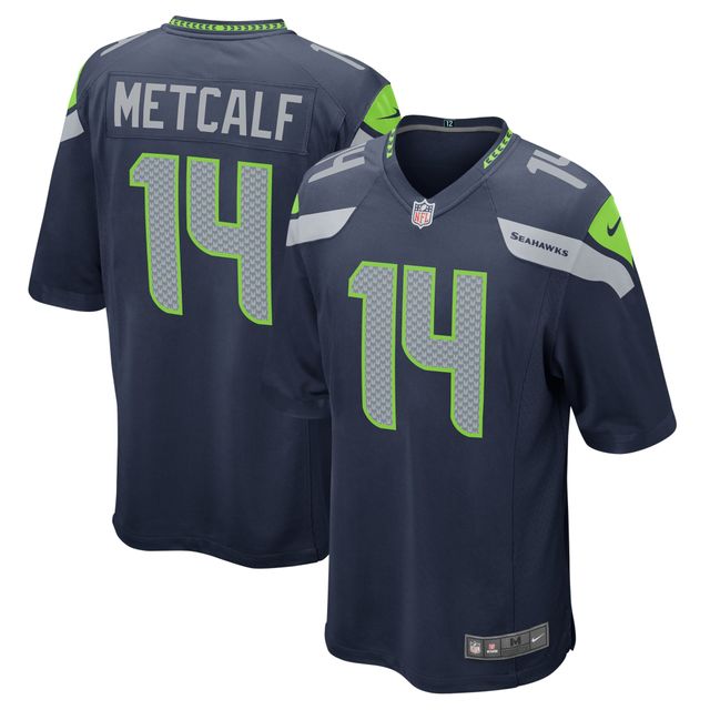 Maillot Nike DK Metcalf College Navy pour hommes des Seattle Seahawks Game Team