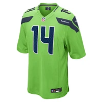 Men's Nike DK Metcalf Neon Green Seattle Seahawks  Game Jersey