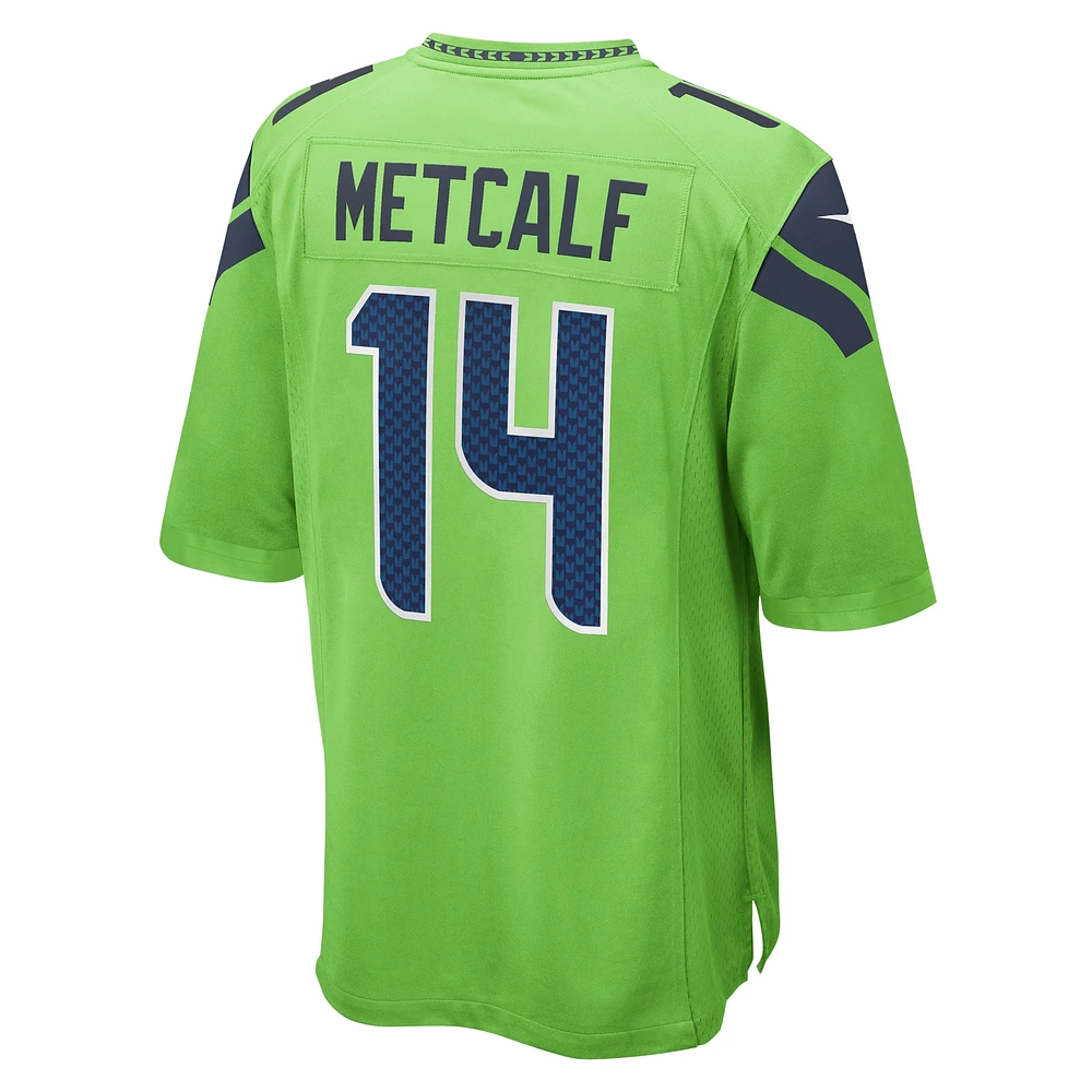 Men's Nike DK Metcalf Neon Green Seattle Seahawks  Game Jersey