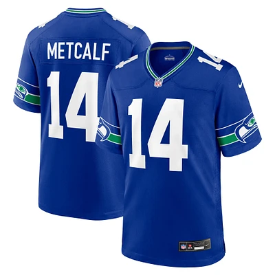 Maillot Nike DK Metcalf Royal Seattle Seahawks Throwback Player Game pour homme