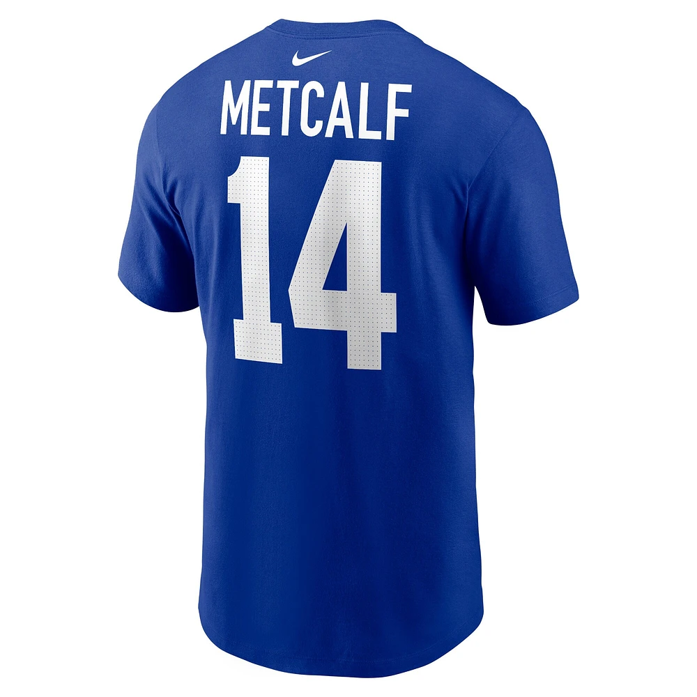 T-shirt Nike DK Metcalf Royal Seattle Seahawks Throwback pour homme avec nom et numéro de joueur