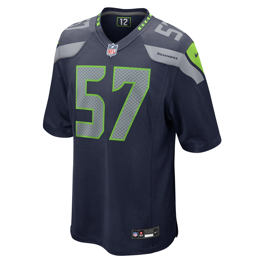 Maillot de match Nike Frank Clark College Navy Seattle Seahawks pour homme