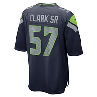 Maillot de match Nike Frank Clark College Navy Seattle Seahawks pour homme