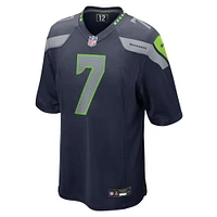 Maillot de jeu d'équipe Nike Geno Smith College Navy pour homme des Seattle Seahawks