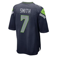 Maillot de jeu d'équipe Nike Geno Smith College Navy pour homme des Seattle Seahawks