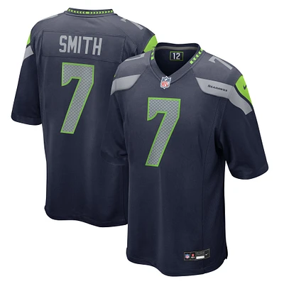 Maillot de jeu d'équipe Nike Geno Smith College Navy pour homme des Seattle Seahawks