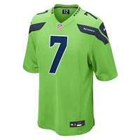 Men's Nike Geno Smith Neon Green Seattle Seahawks  Game Jersey