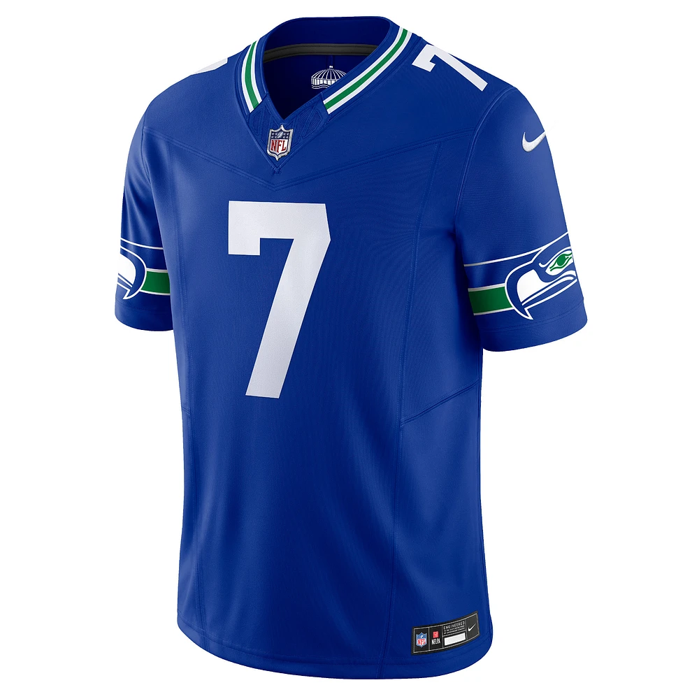 Nike Geno Smith Royal Seattle Seahawks Alternate Vapor F.U.S.E. Maillot limité