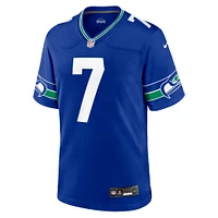 Maillot Nike Geno Smith Royal Seattle Seahawks Throwback Player Game pour homme